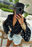 Wiązana Bluse w Punkte La Milla Not For You Schwarz
