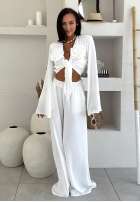 Set Hemd i Hose wide leg La Milla Remembers Everything Weiß