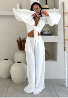 Set Hemd i Hose wide leg La Milla Remembers Everything Weiß