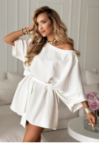 Kleid z paskiem Self Healing Ecru