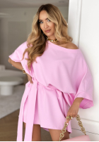 Kleid z paskiem Self Healing Rosa