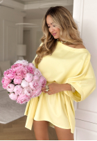 Kleid z paskiem Self Healing Bananengelb