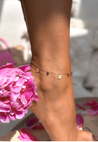 Armband na kostkę z serduszkami Love Wins Gold