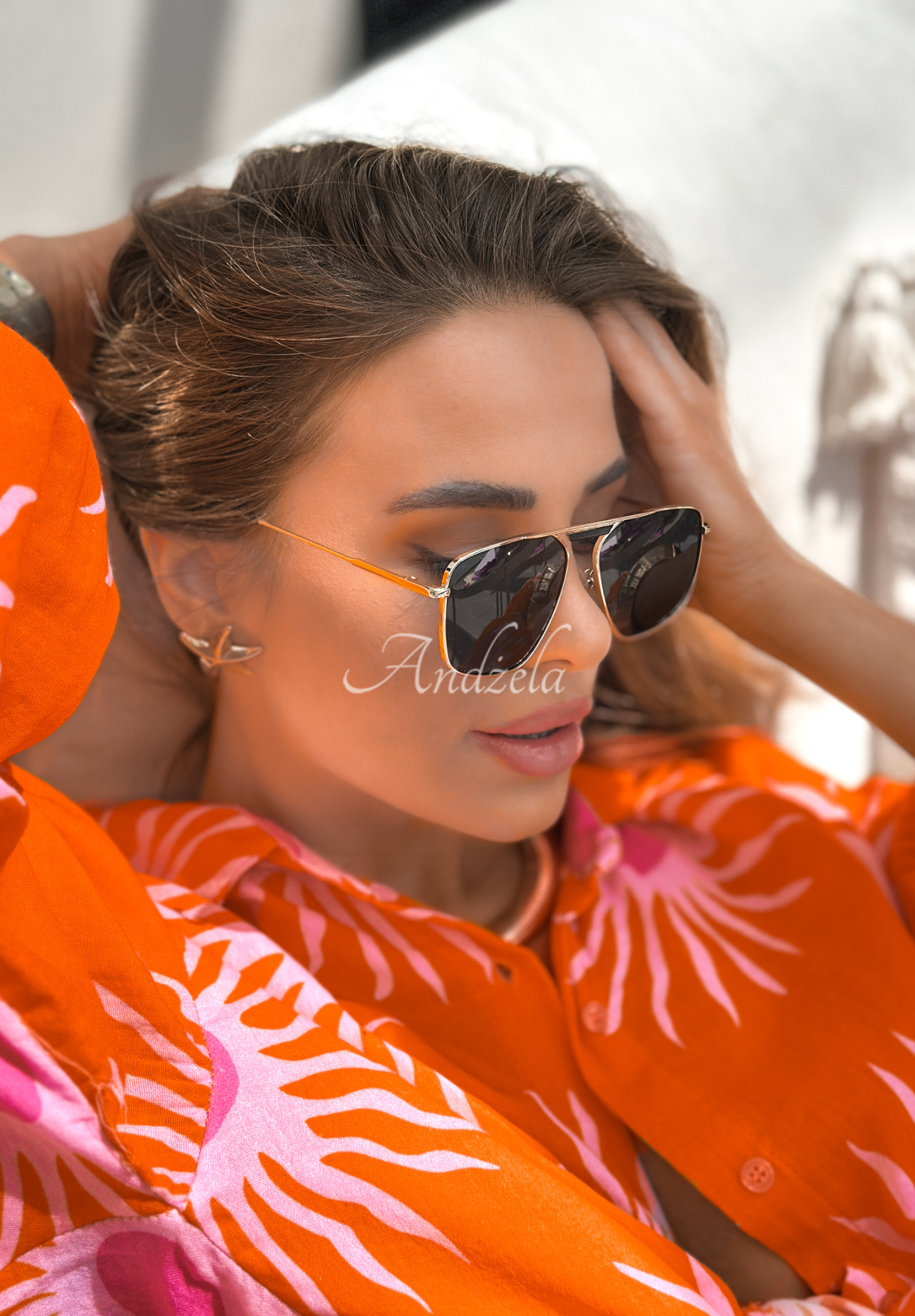Sonnenbrille Glamorous Glances gold-schwarz