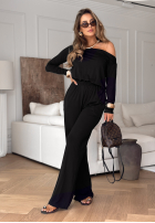Set Bluse i Hose wide leg New Orlean Schwarz