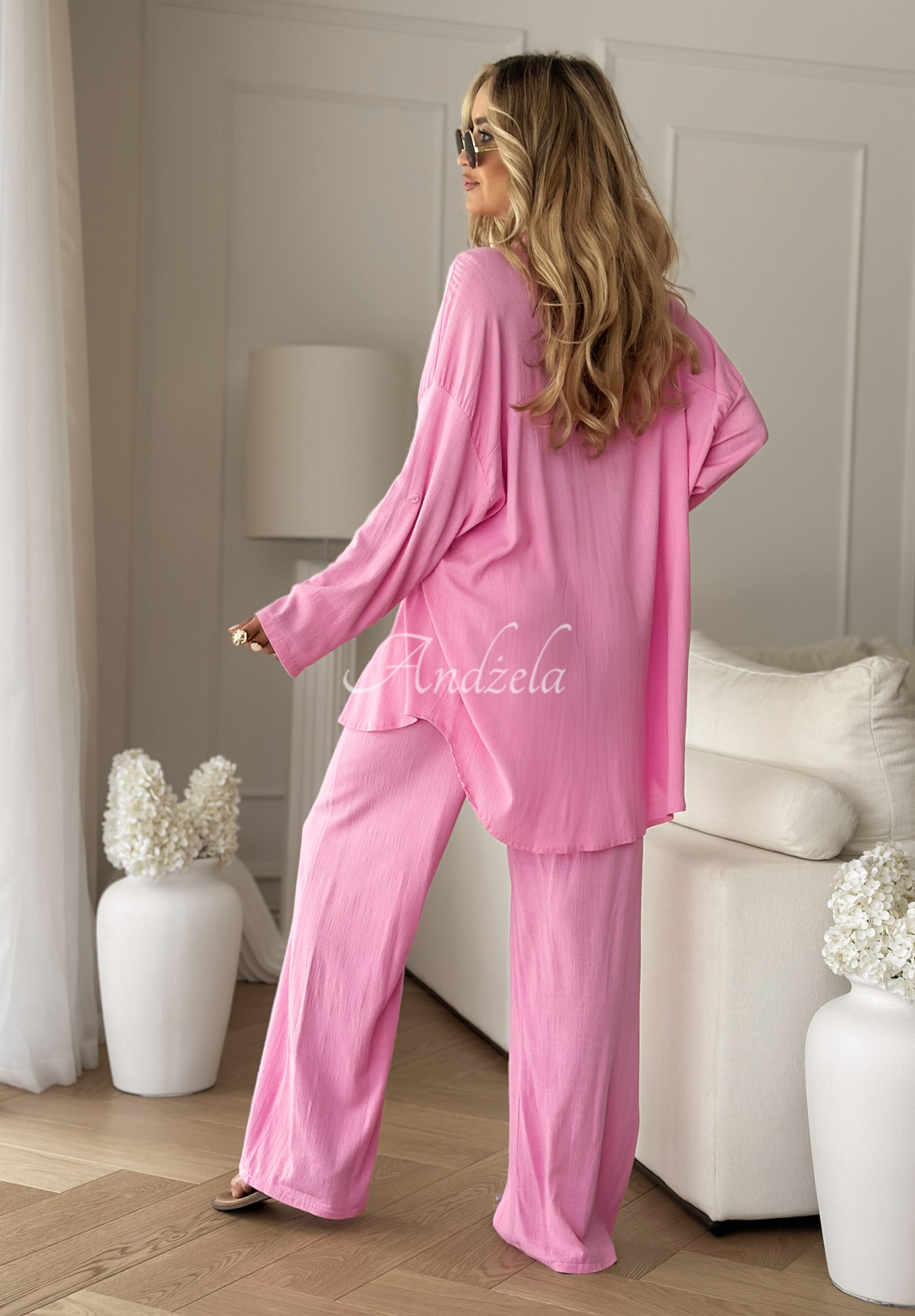 Set aus Hemd und Hose wide leg View Bliss Rosa