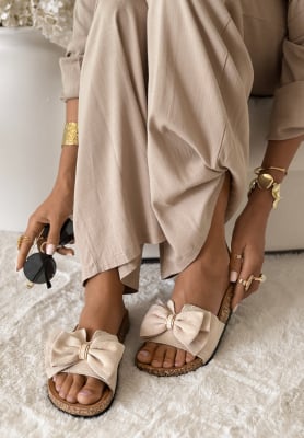 Flip-Flops mit Schleife Sicilian Summer Beige
