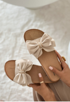 Pantoletten z kokardką Sicilian Summer Beige