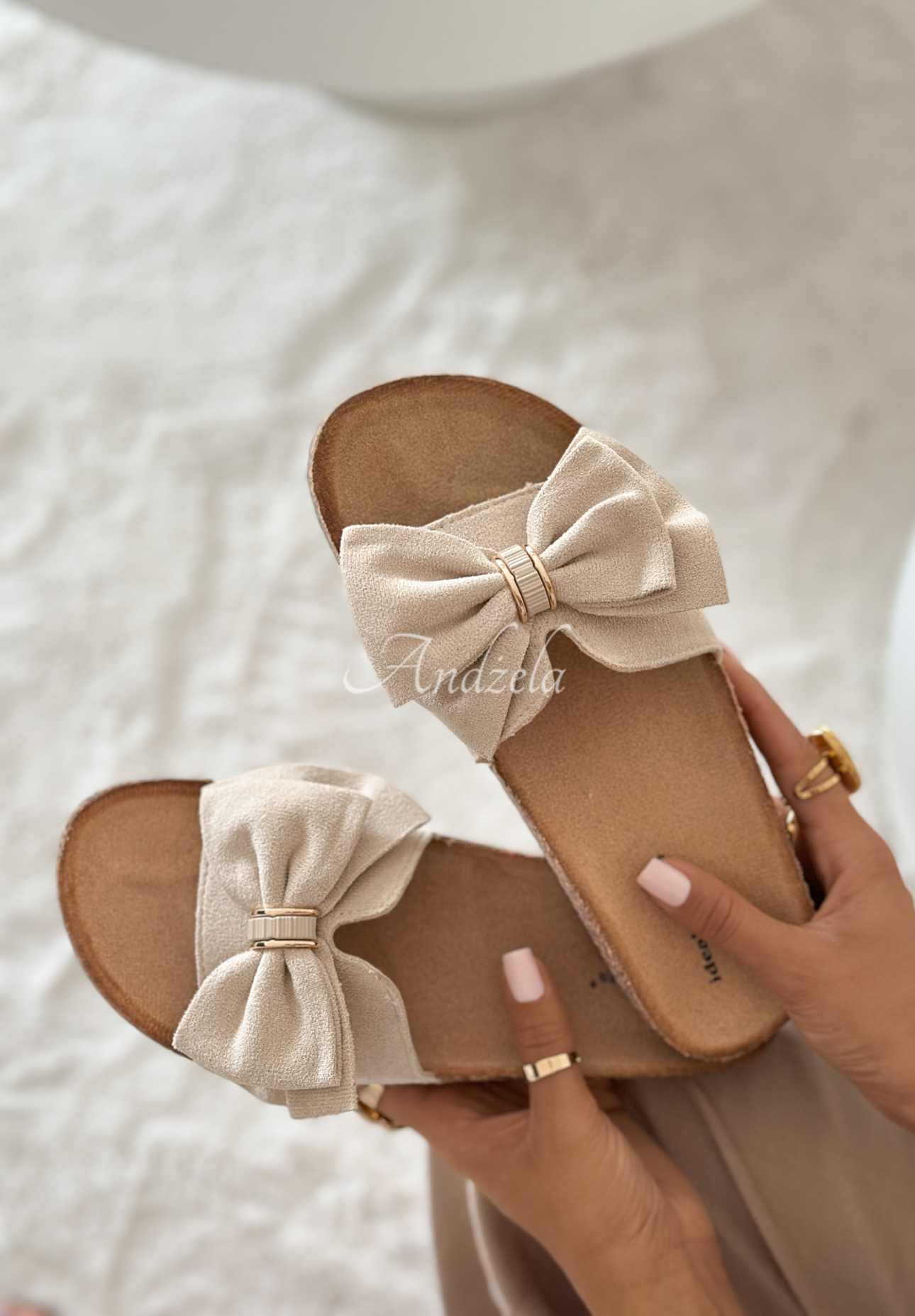 Flip-Flops mit Schleife Sicilian Summer Beige