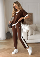 Set Bluse i Hose Pretty Vibes Schokoladenbraun
