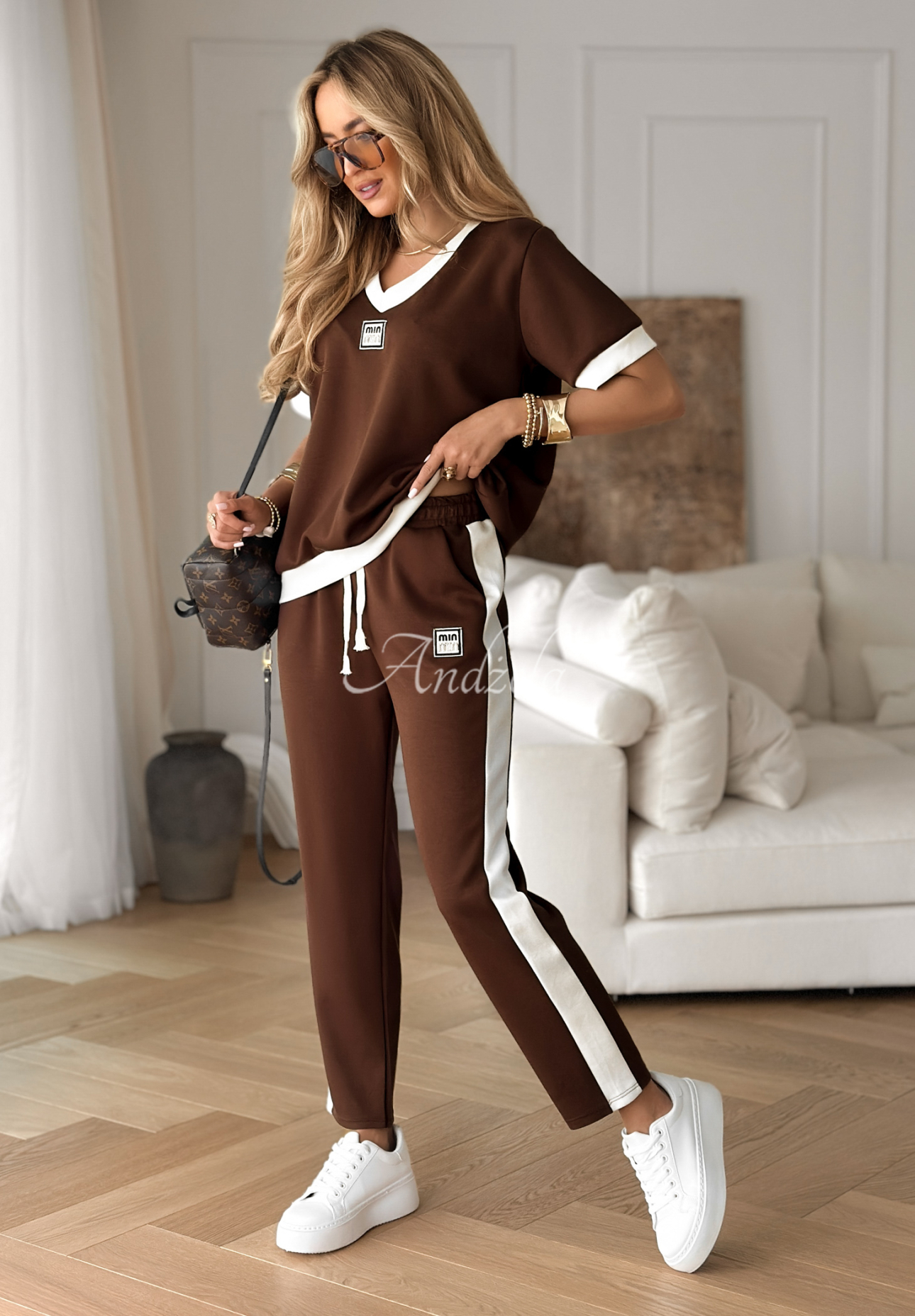 Set Oberteil und Hose Pretty Vibes Schokoladenbraun
