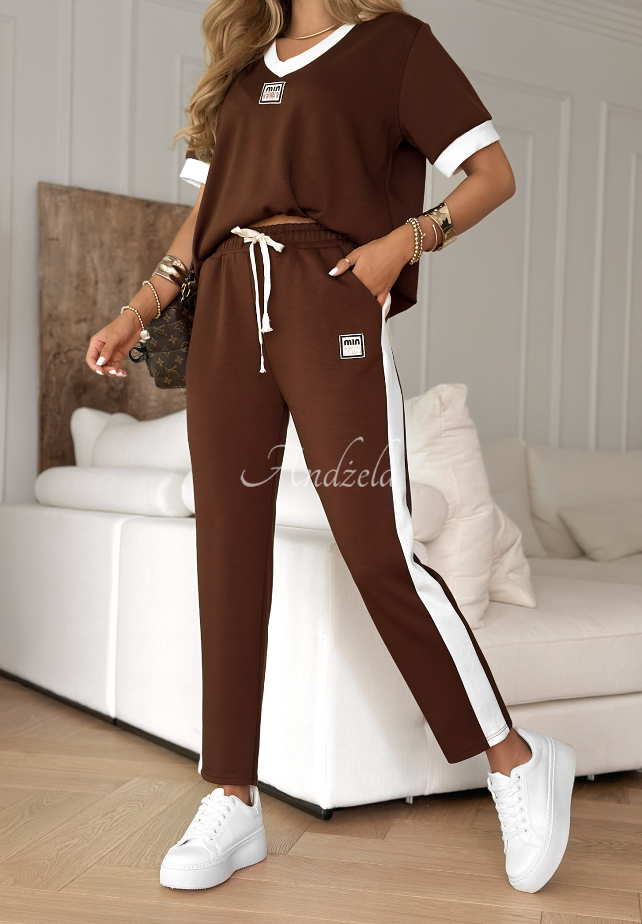 Set Oberteil und Hose Pretty Vibes Schokoladenbraun
