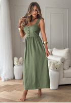 Kleid na ramiączkach La Esmeralda Khaki