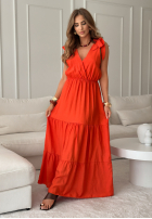 Wiskozowa Kleid maxi na ramiączkach Summerville Orange