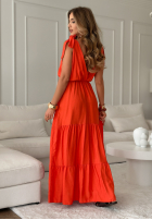 Wiskozowa Kleid maxi na ramiączkach Summerville Orange