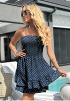 Krótki Jumpsuit w Punkte Puerto Castilla Dunkelblau