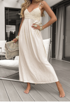 Kleid maxi boho Long Time No Sea Beige