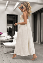 Kleid maxi boho Long Time No Sea Beige