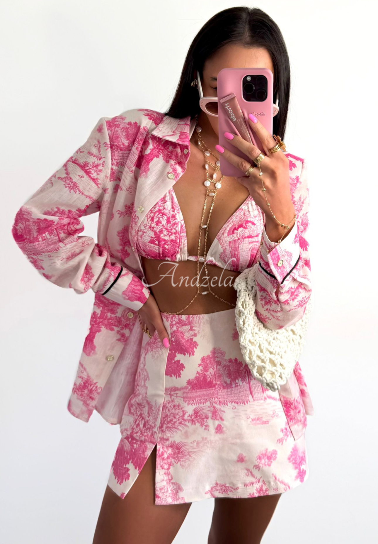 La Milla Dreamy Places patterned skirt-shorts pink