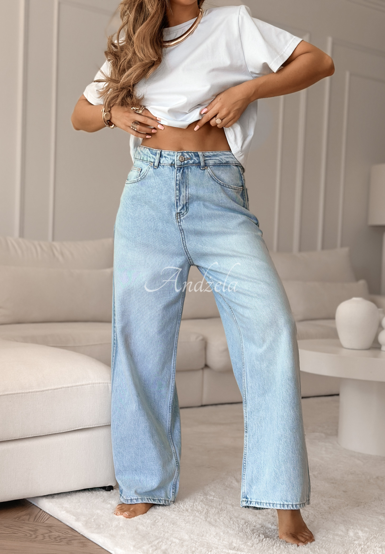 Ashland denim pants light blue