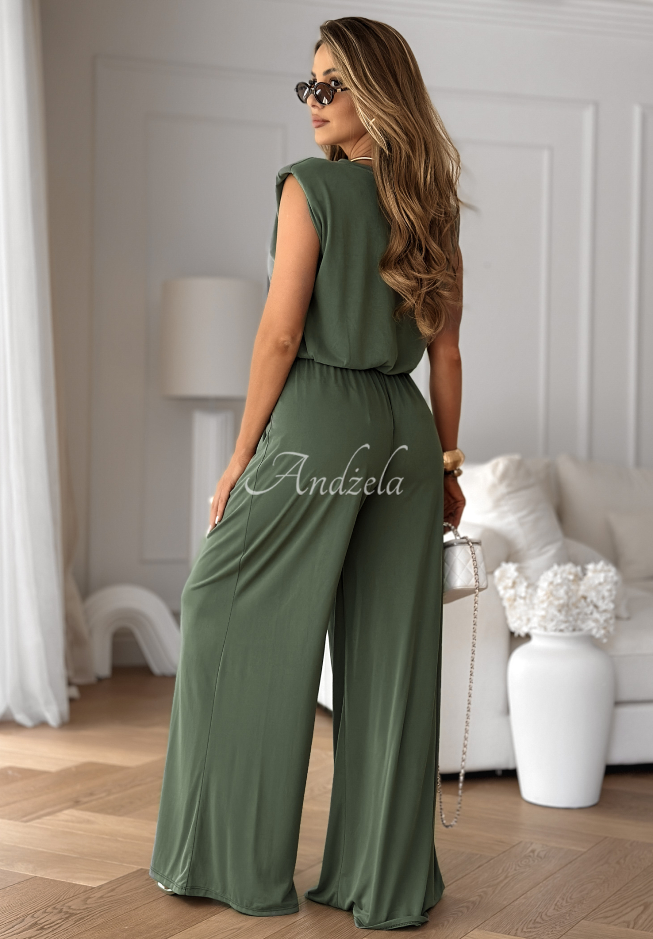 Set aus Top und Hose wide leg The Two Of Us Khaki