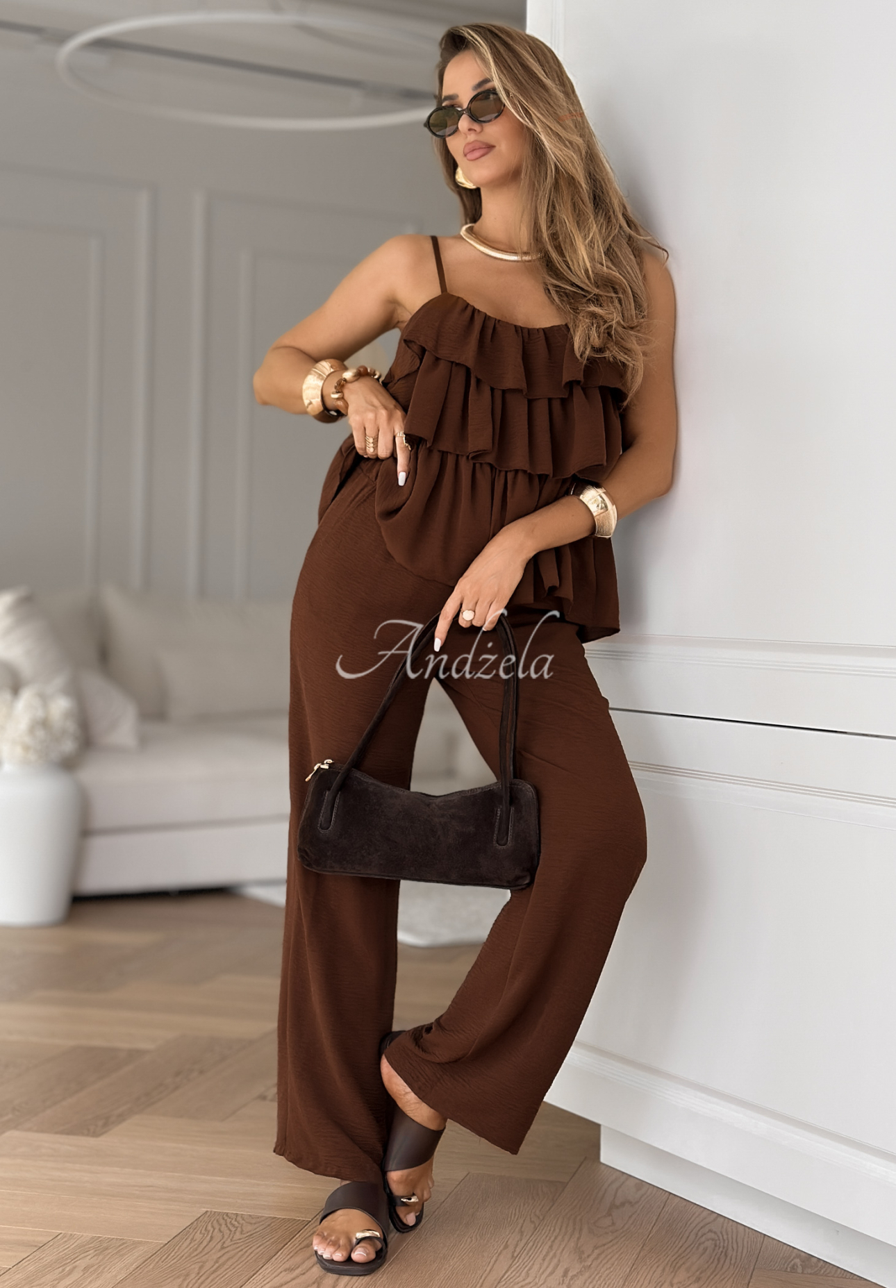 Set Hose und Top Be Your Own Muse Schokoladenbraun