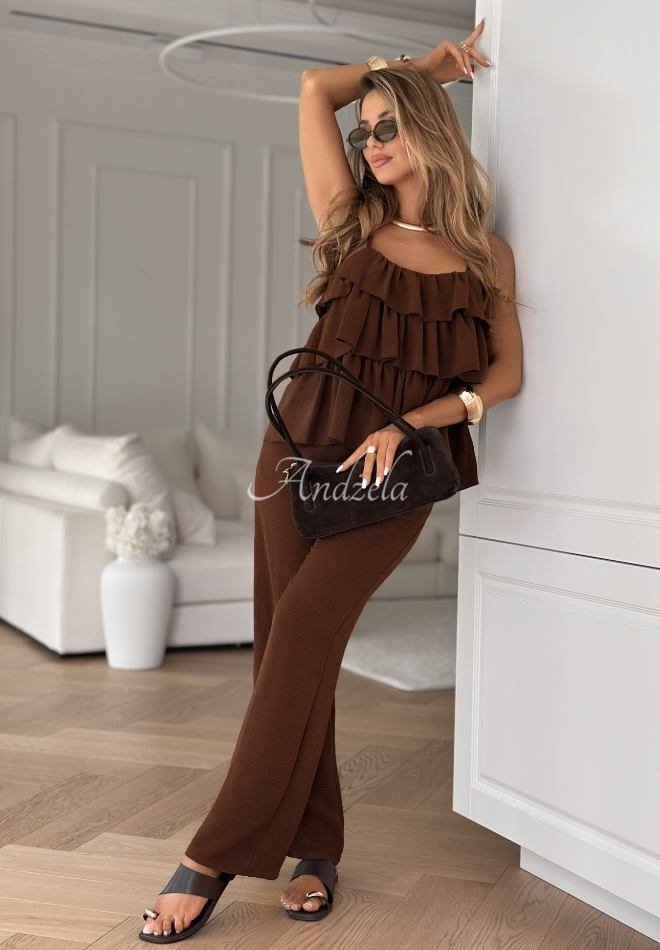 Set Hose und Top Be Your Own Muse Schokoladenbraun