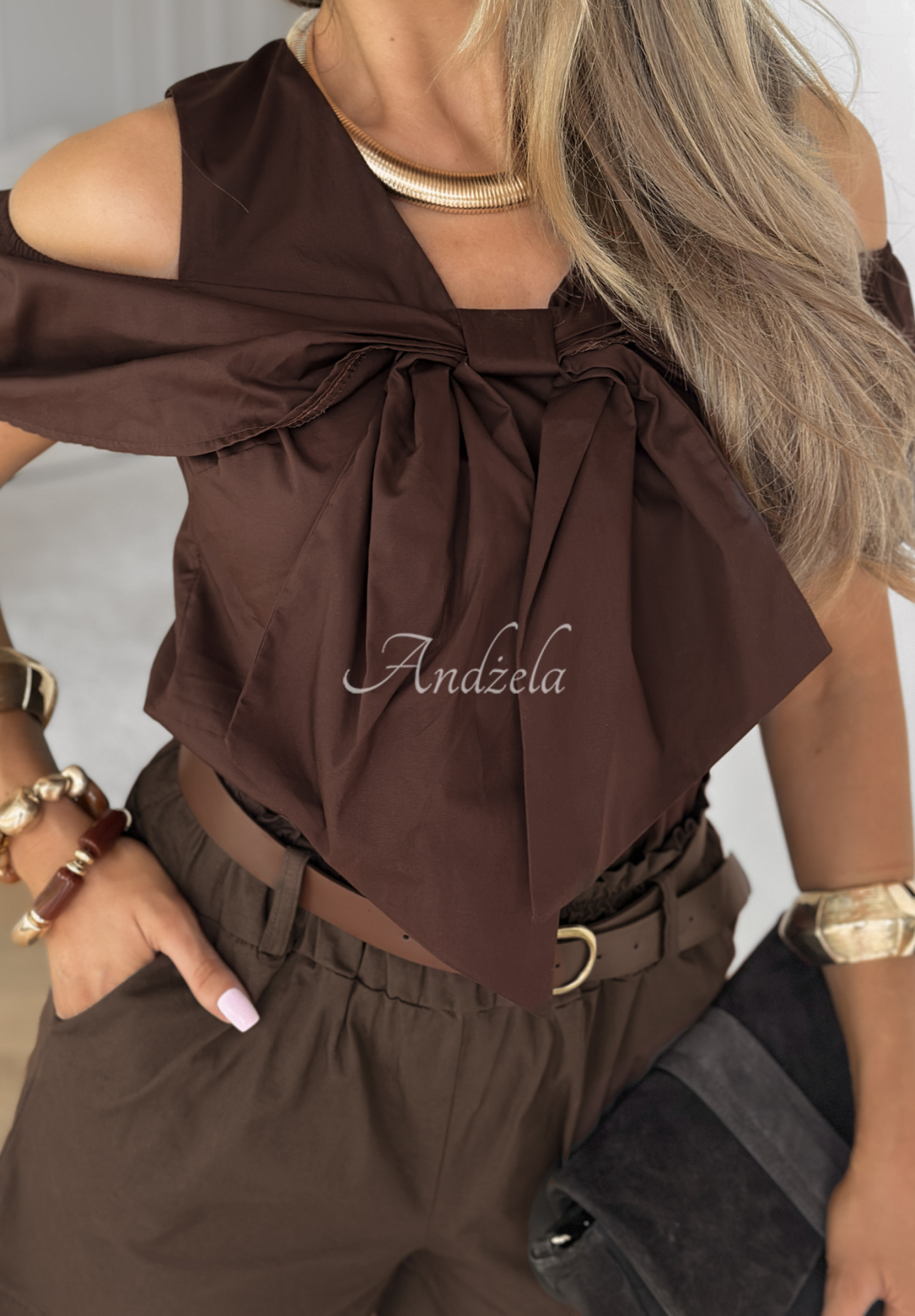 Paradise Hill bow top chocolate