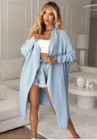 Cardigan oversize Feather Light Himmelblau