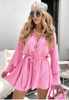 Kleid z falbankami i paskiem Rule Of A Lady Rosa