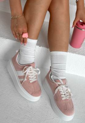 Sneakers Start With Forever Puderrosa