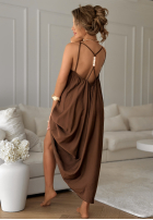Kleid oversize na ramiączkach Catalina Island Schokoladenbraun