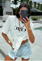 T-Shirt z wiązaniem La Milla I Have Seen Weiß