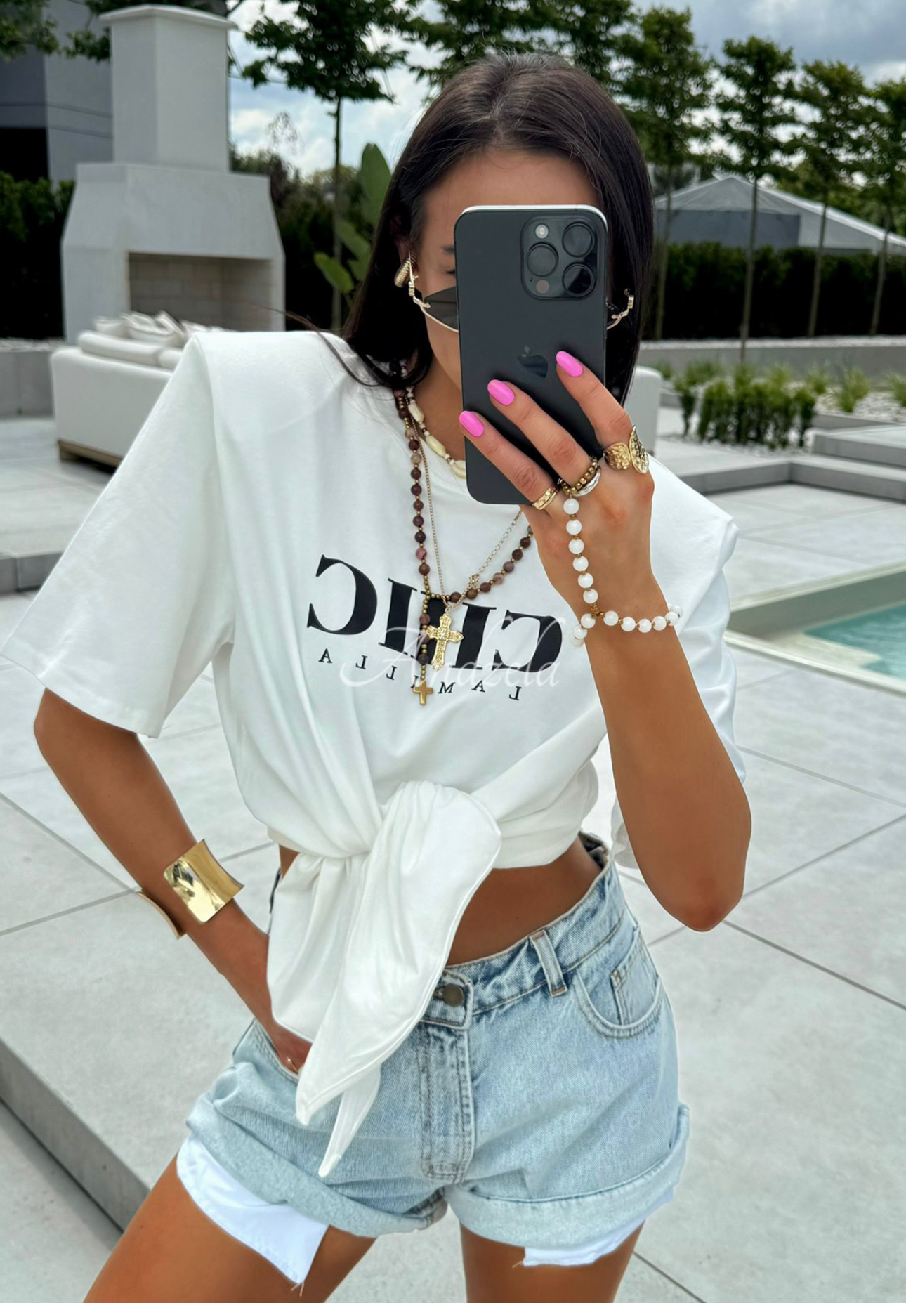 T-Shirt mit Bindung La Milla I Have Seen Weiß