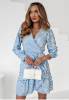 Kopertowa Kleid w kwiaty Lil Flowers Blau