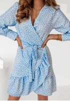 Kopertowa Kleid w kwiaty Lil Flowers Blau
