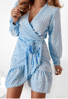 Kopertowa Kleid w kwiaty Lil Flowers Blau