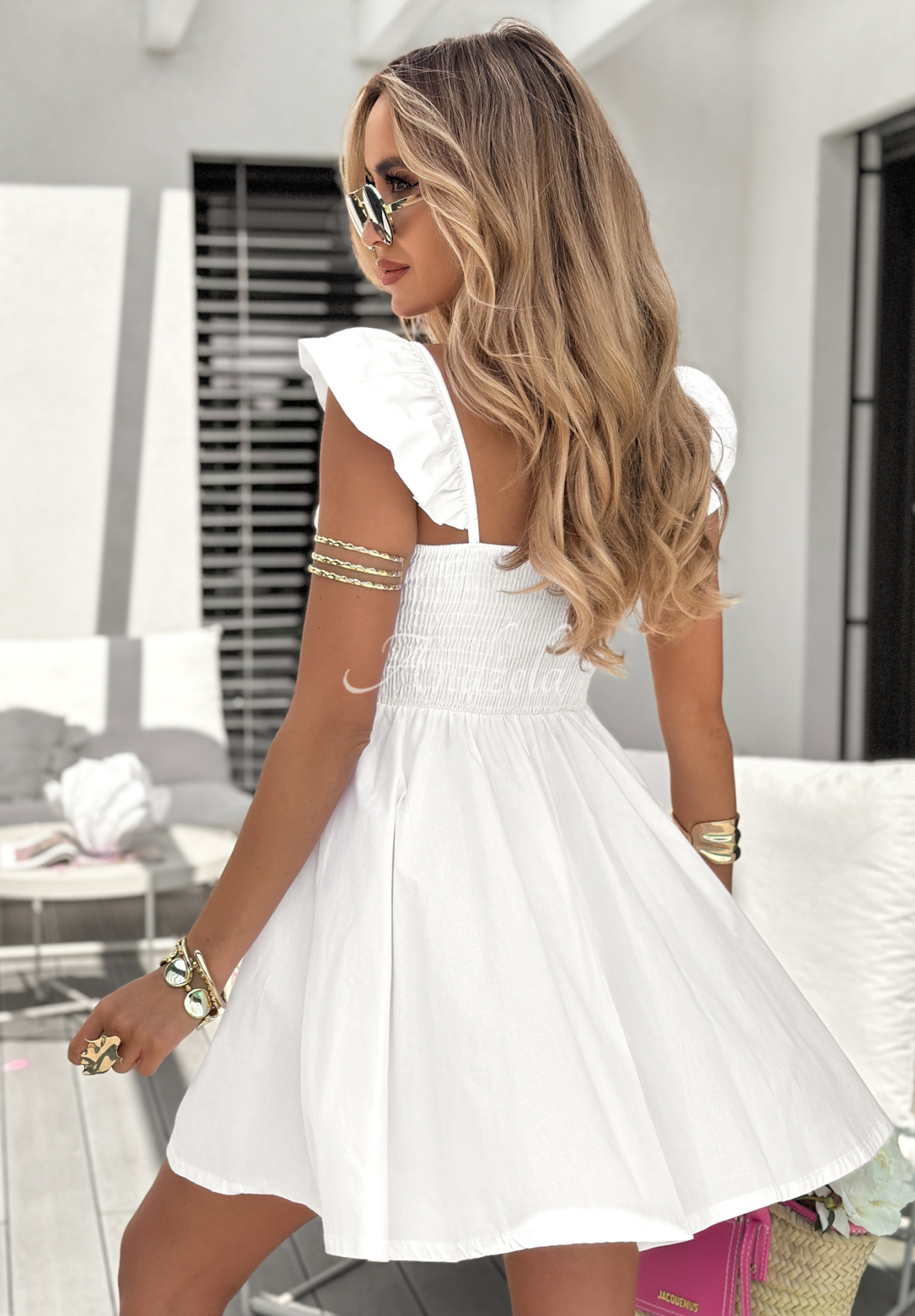 Trägerkleid Sun In Santorini Weiß