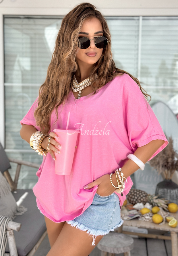 T-Shirt oversize Need To Breathe Rosa