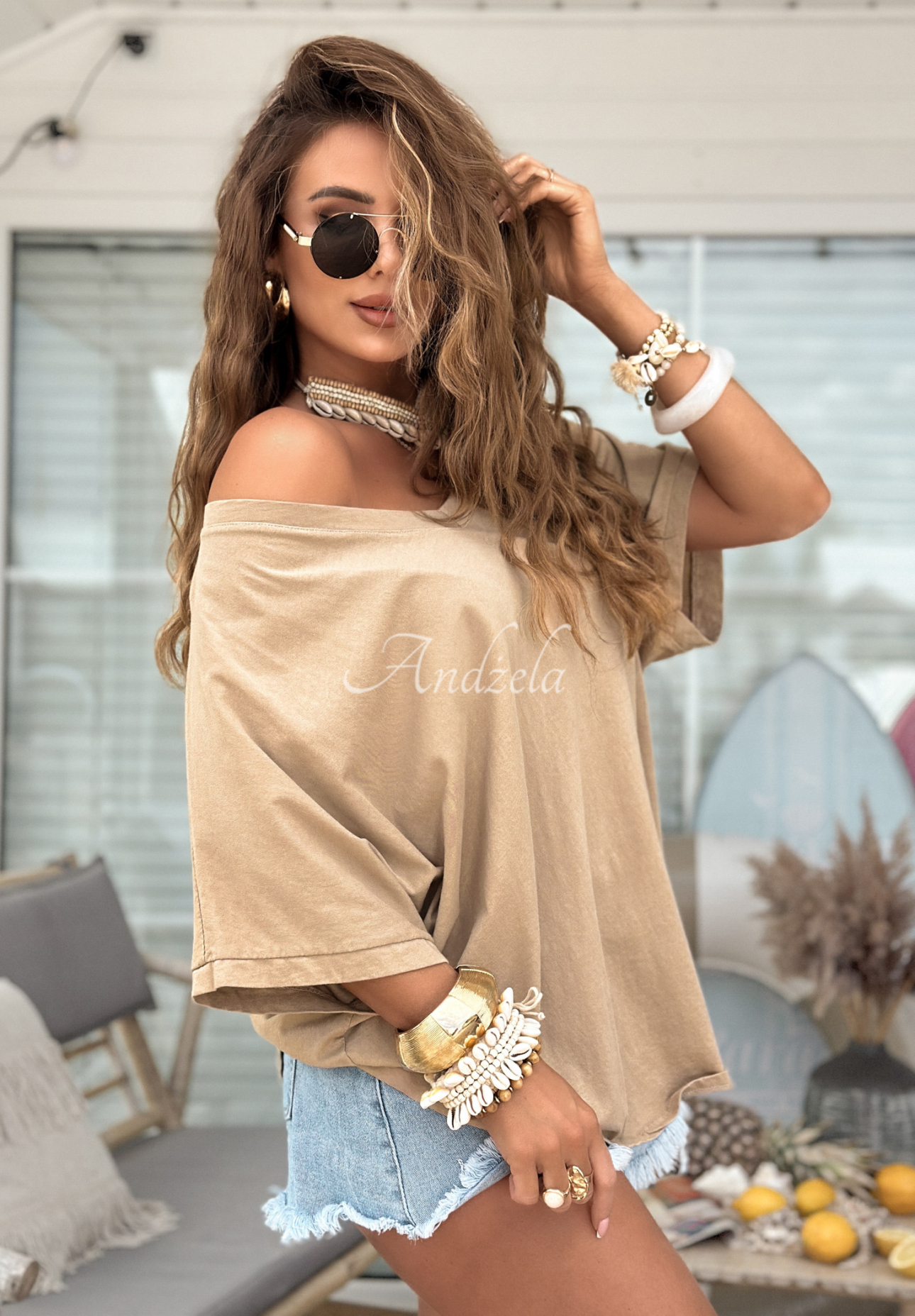 T-Shirt oversize Need To Breathe Beige