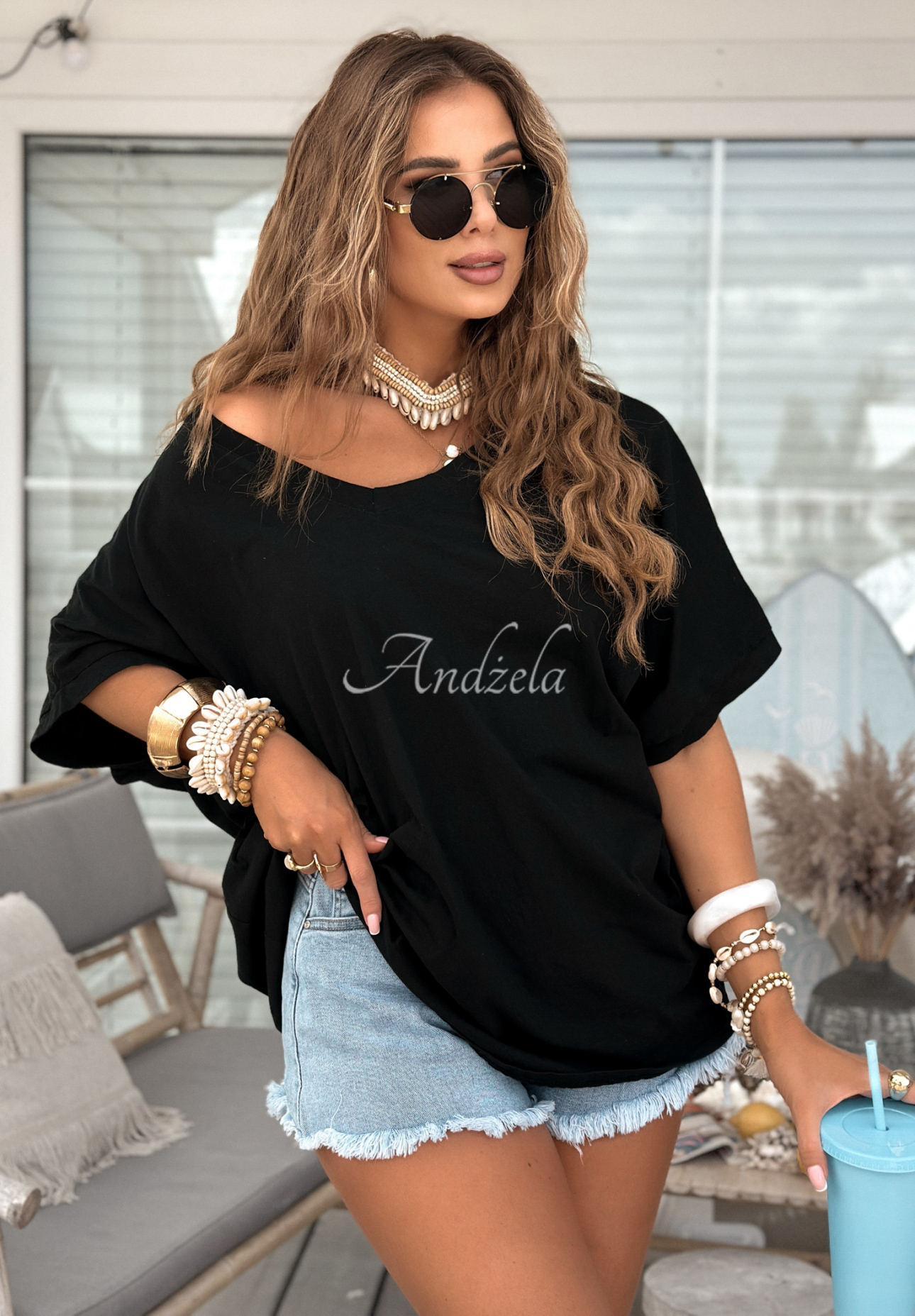 T-Shirt oversize Need To Breathe Schwarz