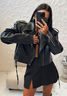 Leder-Bikerjacke La Milla Really Notice Schwarz