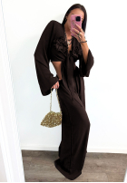 Set aus Hemd und Hose wide leg La Milla Remembers Everything Schokoladenbraun