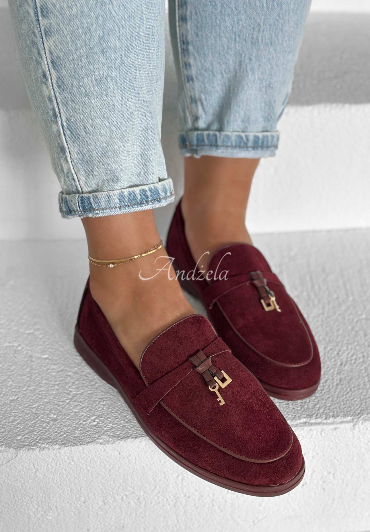 Wildleder-Loafer Chase What Matters Burgund