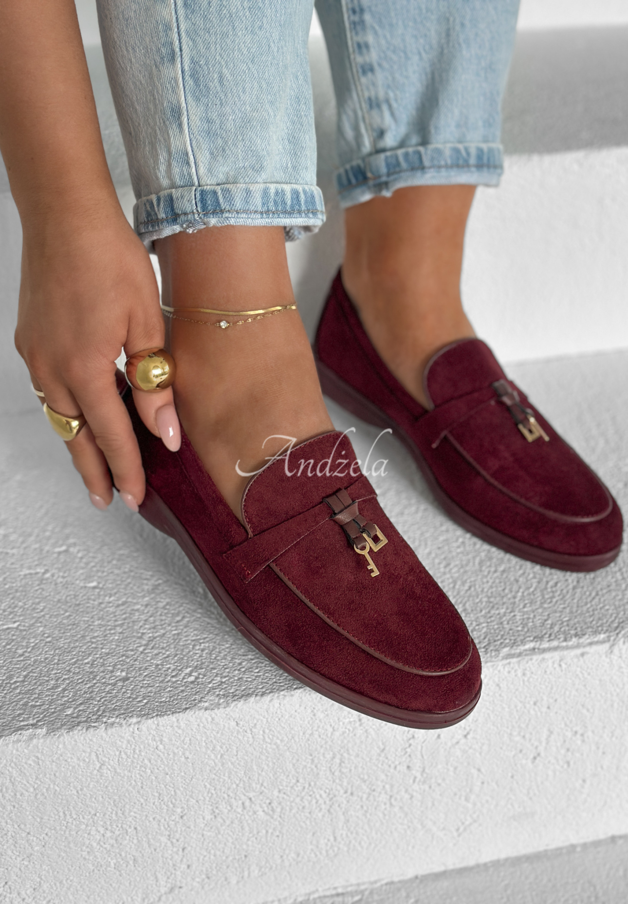 Wildleder-Loafer Chase What Matters Burgund