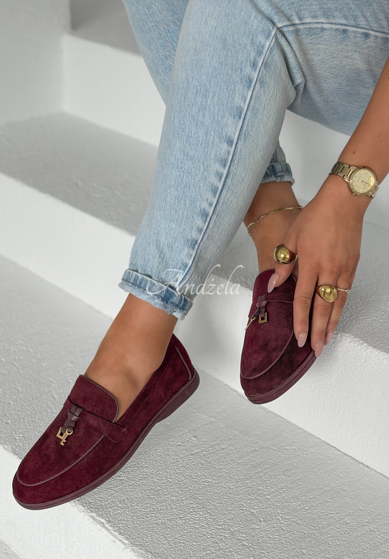 Wildleder-Loafer Chase What Matters Burgund