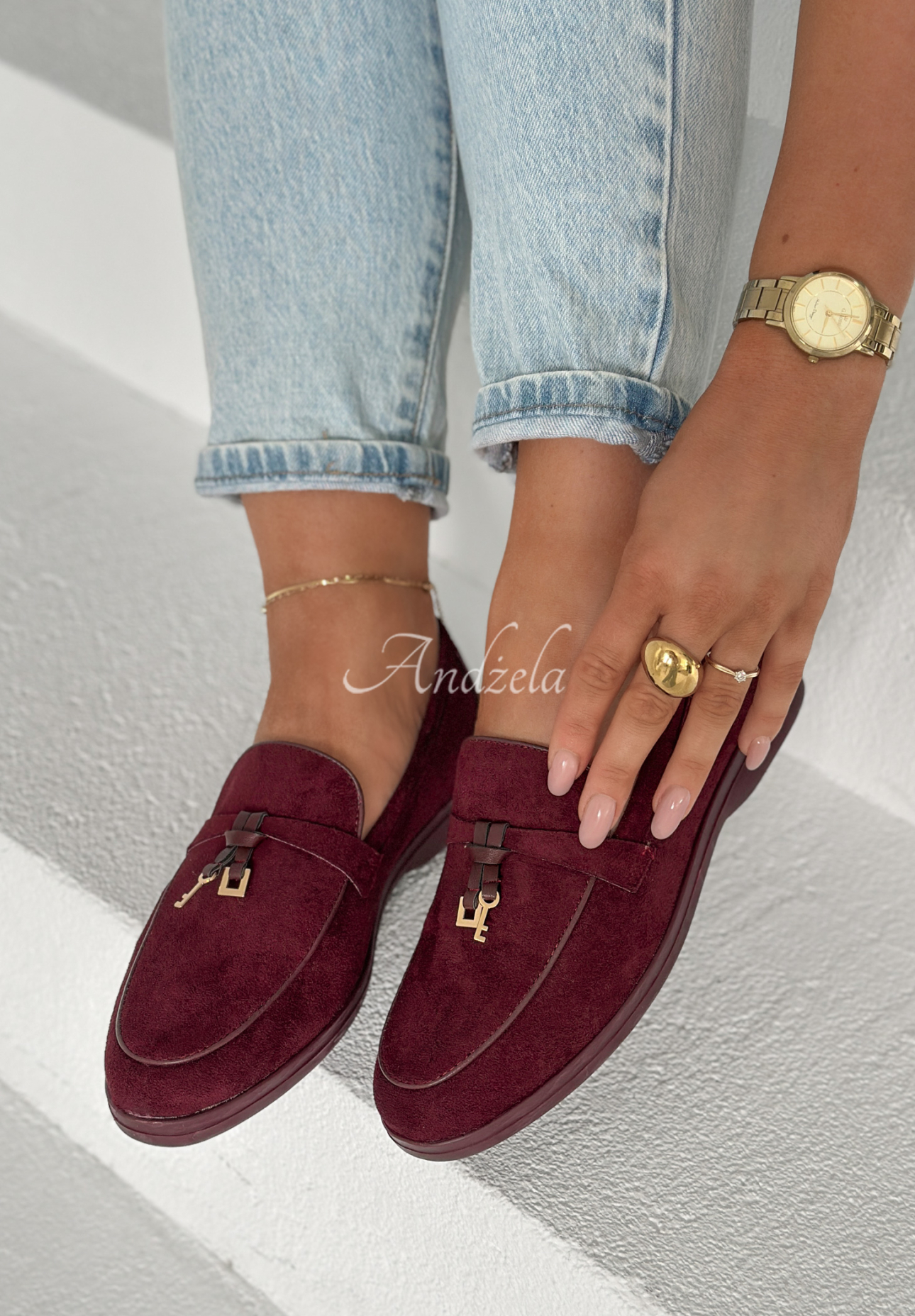 Wildleder-Loafer Chase What Matters Burgund