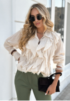 Hemd z falbankami Have To Recall Beige