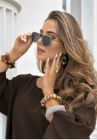 Brille przeciwsłoneczne Glamorous Glances Gold-Schwarz