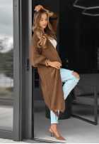 Długi Cardigan oversize Lincoln Park Schokoladenbraun
